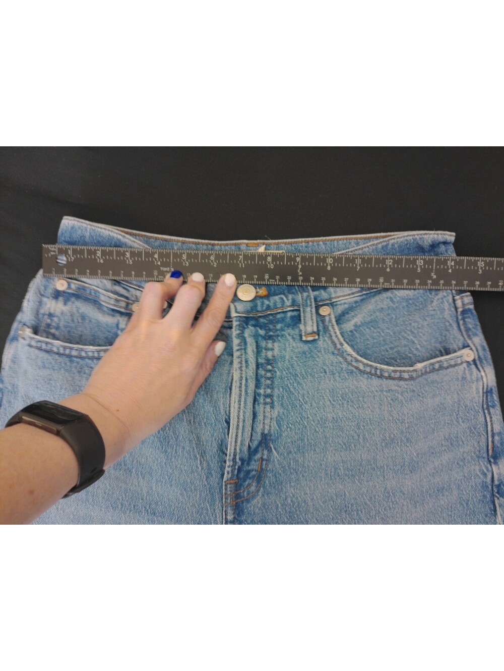 Madewell Jeans Womens Light Wash Blue High Rise Straight Leg Denim Size 28 - Picture 3 of 6